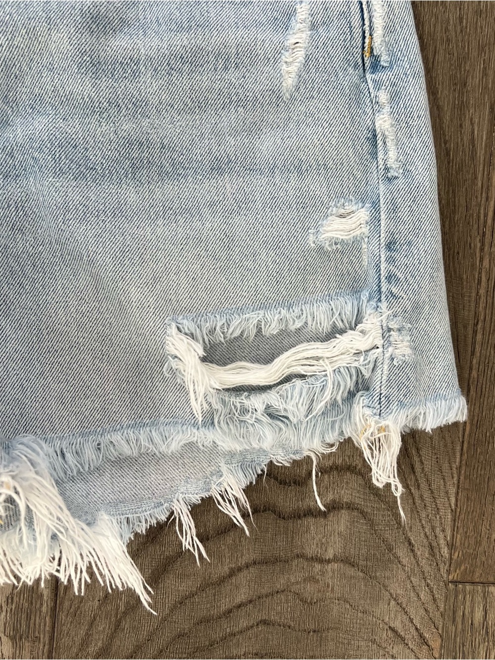 AGOLDE Parker Long High Rise Cutoff Denim Jean Shorts Size 26 - Picture 7 of 10